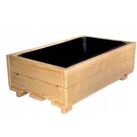 Balkonski vrt 74 x 44 cm lesena škatla