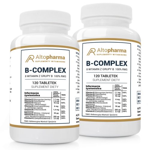 Altopharma® - Kompleks vitaminov B 100% RWS, brez GMO in polnil, 240 tablet