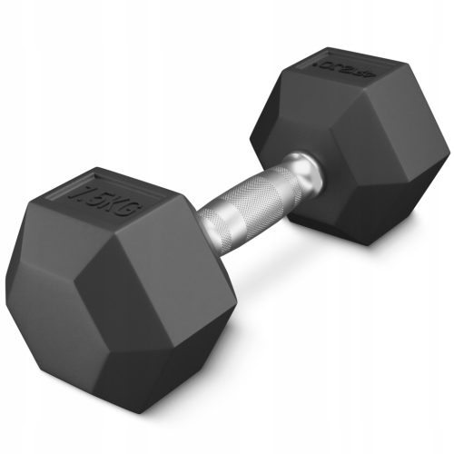Hantle jeklene HEX za vzdržljiv trening moči 4FIZJO 7,5 kg (1 kos)