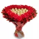 Sweetheart Bouquet with Ferrero Rocher and 18 Roses Gift for 18th Birthday