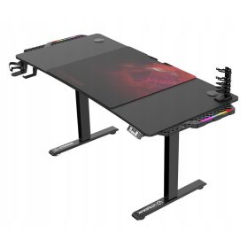   Ultradesk igralna miza z LED RGB osvetlitvijo, električno nastavljiva, iz jekla
