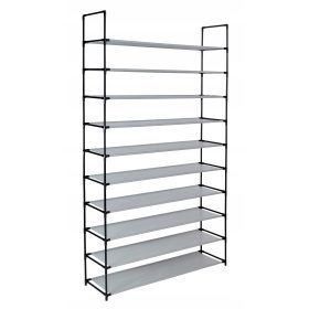   Omarica za čevlje Mela s 10 policami za 50 parov čevljev - Siva