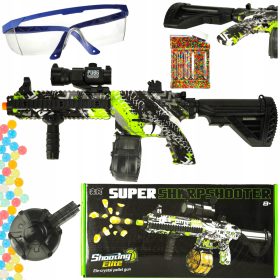   WATER GEL BB GUN RIFLE USB BATERIJA + 50 TISOČ GEL ŽOGIC + Classic EcoKidWood nalepke 1 kom.