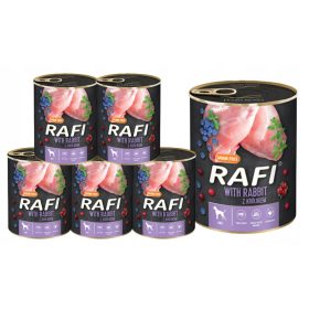   Rafi mokra hrana za pse z zajcem 6x800g BREZ ŽIT Dolina Noteci