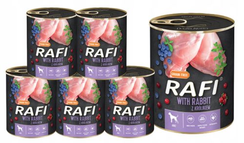 Rafi mokra hrana za pse z zajcem 6x800g BREZ ŽIT Dolina Noteci