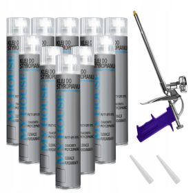   PIANO POLIURETANSKO LEPILO ZA STIROPOR STYRODURU XPS 750ml + PIŠTOLA ZA PENO
