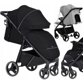   Voziček Caretero Bravo Pure Black + Dežna prevleka za voziček Caretero