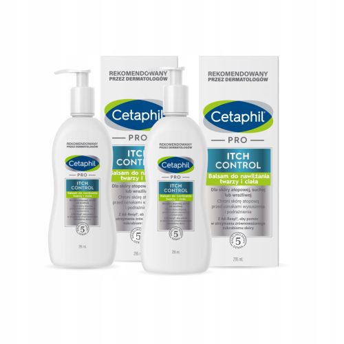 CETAPHIL PRO ITCH CONTROL BALZAM ZA VLAŽENJE KOŽE OBRAZA IN TELESA 295 ml - 2 pakiranji