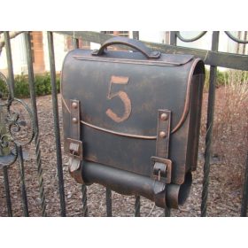   Nabiralnik z zaklenjeno vrečko Vorel, črno-zlata patina, s ključi