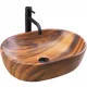 Ovalni umivalnik Amelia Wood Matt