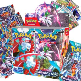  POKEMON ZBIRALNE KARTICE MEGA BOX VELIK PARADOX RIFT SET 360 KOSOV + 20 KART OBSIDIAN