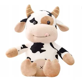 MEHKA PLIŠASTA MASKOTA KRAVA ZA OTROKE 40CM
