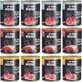 Mokra hrana za pse Pan Mięsko Mix Okusov Brez Ribe 12x 800g