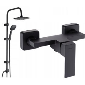   rna armatura za tuš Valvex ARS Black + nadometna tuš garnitura Kuchinox ONDO