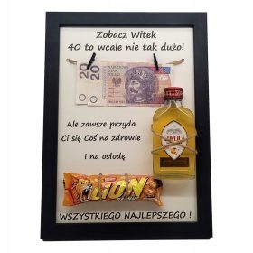   DARILO ZA ROJSTNI DAN OKVIR Z GRAVURO ZA 30 40 50 60 70 LET ČRNA