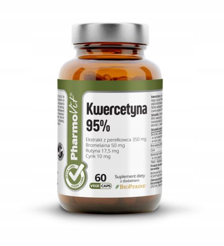 Kvercetin 95% izvleček iz japonskega dresnika 350 mg - 60 rastlinskih kapsul Vcaps® PharmoVit
