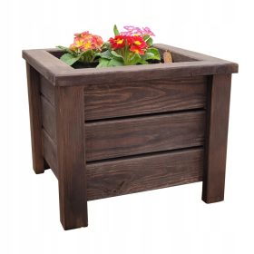 Balkonska lesena cvetlična škatla palisander 37×37×30
