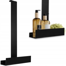  Kopalniški regal Rea Tori črn 40x9,5x75,5 cm