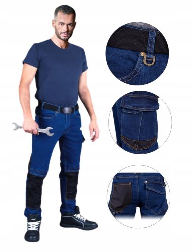 Dolge moške delovne hlače ART.MAS JEANS STRETCH, S