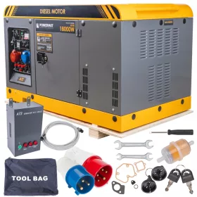   Genset Powermat 18000W Diesel Generator with 230V/400V/12V ATS