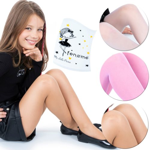 Fenome otroške hlačne nogavice roza poliamid vel.110 (105 - 110 cm)