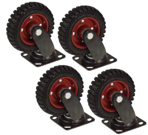 4x KOLESA ZA VOZIČEK VRTLJIVE PLATFORME 160 x 45 MM 235 KG LEŽAJ