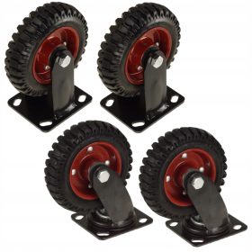   KOLESA ZA VOZIČKE 4X160x45 MM, NOSILNOST 450 KG, VRTLJIVA PLATFORMA