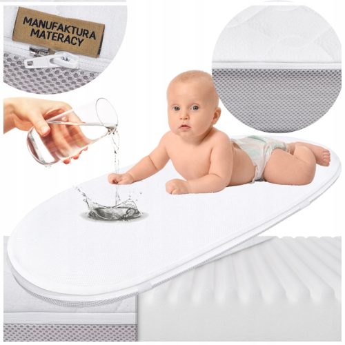 Adamex Belissa vzmetnica za voziček 68x32 cm + Zaščita za vzmetnico - Manufaktura Materacy