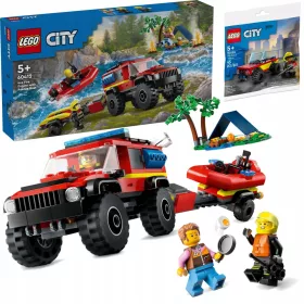   LEGO City Terensko gasilsko vozilo z rešilnim čolnom 60412 + torbica 30585