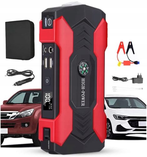 Optimized name: MOČAN BREZŽIČNI POLNILEC ZA ZAGON AVTOMOBILA 800A 28000MAH