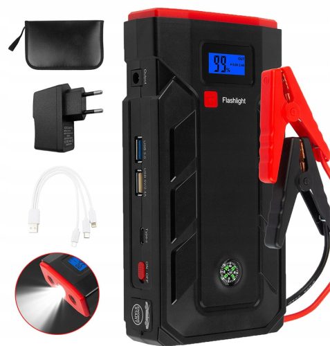 NAPRAVA ZA AVTO AKUMULATOR 2000A, PRENOSNI JUMP STARTER ZA 12V AVTO