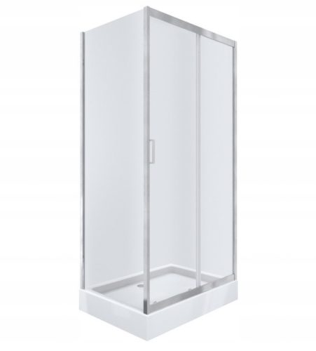 Durasan ZOE tuš kabina s pravokotnimi drsnimi vrati 100 x 70 cm