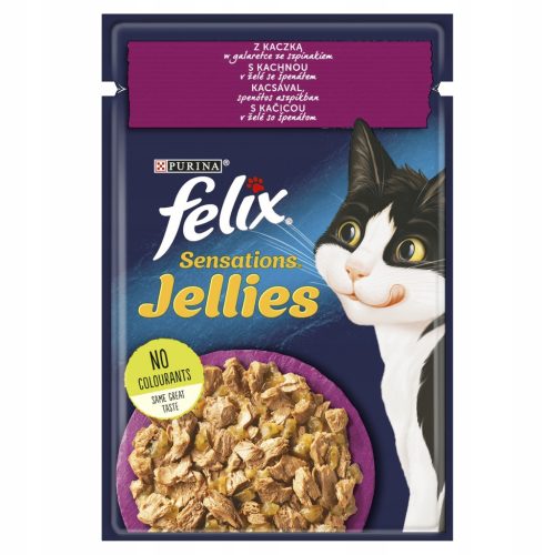Mokra hrana za mačke Felix 26 x 85g Račka Špinača