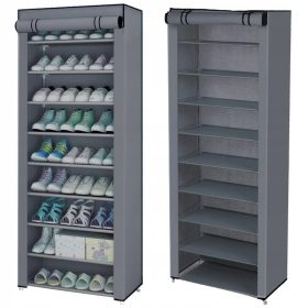 Omara za čevlje Strado s 9 policami (Siva)