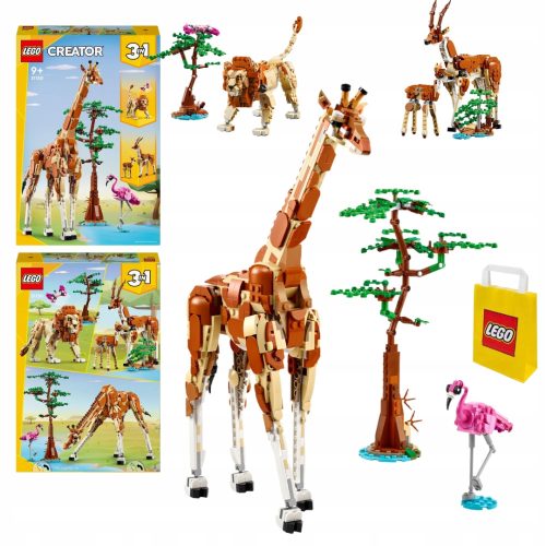 LEGO Creator 31150 Divje živali iz safarija + LEGO papirnata vrečka 6315786 rumena 24x8x18 cm