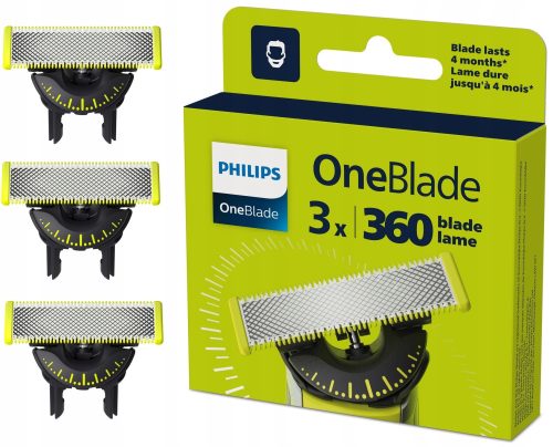 Brivnik z nadomestnimi rezili Philips OneBlade 360 Set 3 kosov