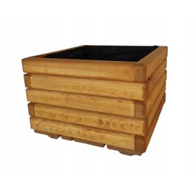   Aksamitka lesena cvetlična korita 40 cm x 40 cm x 35 cm, rumeno-zlati odtenki