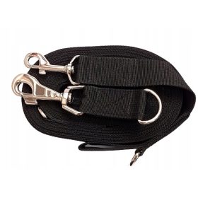    PASJI POVODEC, OBRENLJIV, NASTAVLJIV, VELIK, MOČAN KARABIN, 10M, ČRN