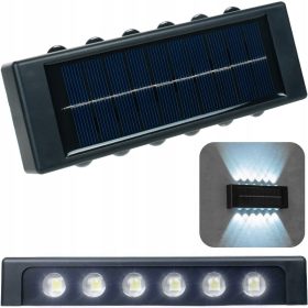 Vrtna stenska svetilka Decorya črna, integriran 2 W LED vir