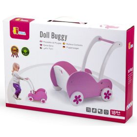 Drewneni voziček za punčke Viga 50176, roza