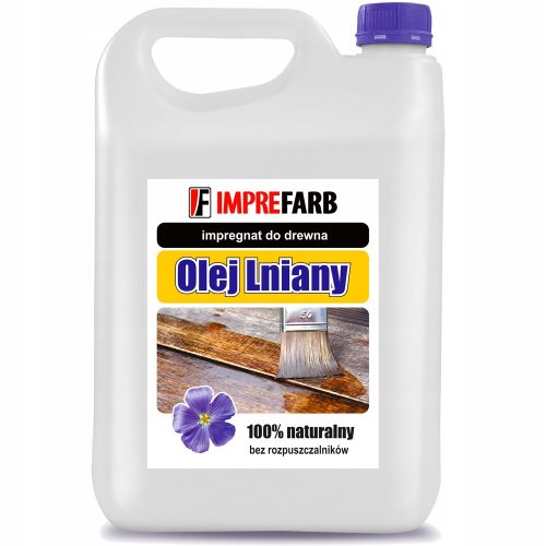 Impregnacijsko olje za les z lanenim oljem 100% naravno 5L IMPREFARB