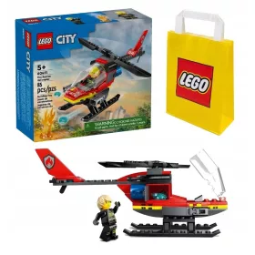   Gasilski reševalni helikopter LEGO City 60411 s papirnato vrečko