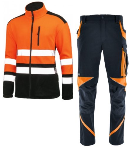 Delovne hlače z odsevnimi elementi Keilor NEOFLEX + Polar REFUS 46 Oranžne