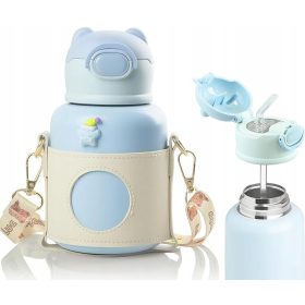 Termo steklenička za otroke s slamico, 500 ml, športna