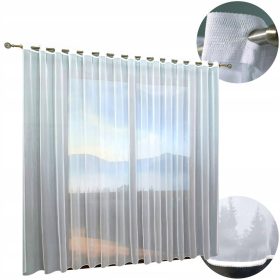   Zavita zavesa iz voile na žakardnem traku s ponosnim ponosom 300x240