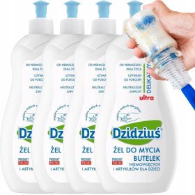 DZIDZIUŚ Gel za Čiščenje Stekleničk in Dud 500 ml