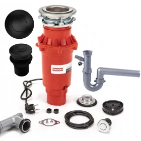   Franke Turbo Elite Slim mlinček za odpadke 0,75 KM + Franke pnevmatsko stikalo BLACKMAT112.0674.415