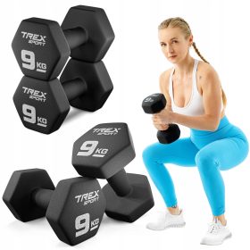    Komplet 2x9kg uteži in uteži iz neoprena za vadbo Trex Sport
