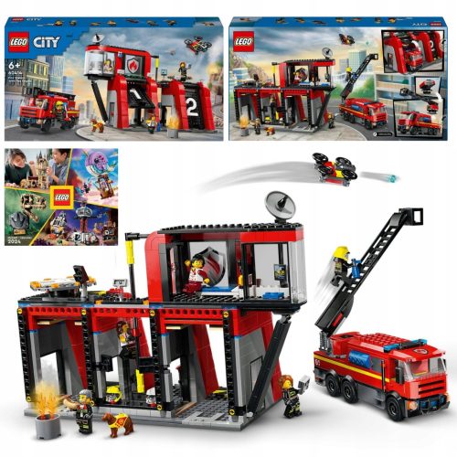 LEGO City Gasilska postaja z gasilskim vozilom + 5 figur 60414
