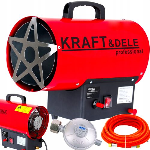 Plinski grelnik Kraft&Dele 20 kW + Rokavice, delovne rokavice, vamp, par, 24 ur (1467)